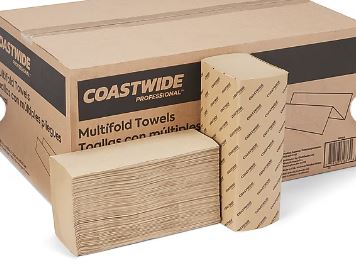 Coastwide Multifold Paper Towels 4000 Sheets 1 Ply Natural 16 Pack CW21819 product image - Coastwide Paper & Dispensers - SKU