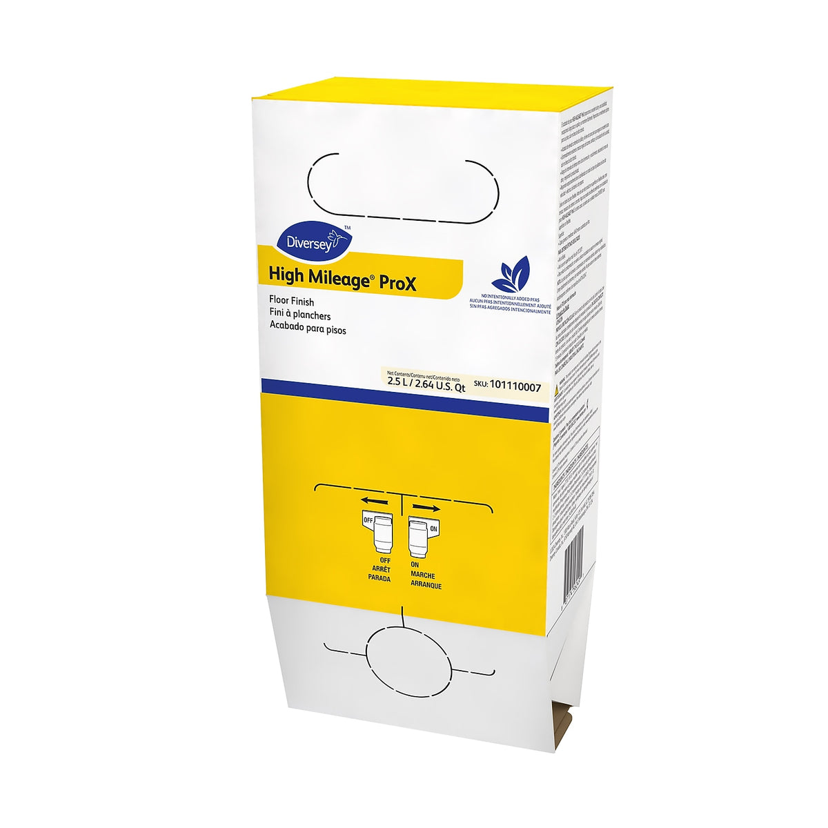 Diversey High Mileage ProX Floor Finish, 2.5 L Bag-in-Box, Case of 6 — product photo; selling quantity as stated in title