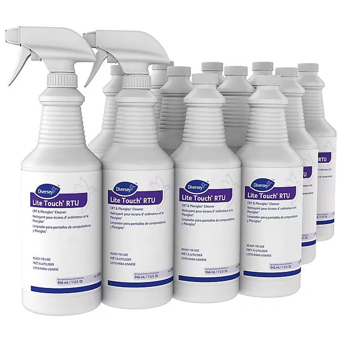 Diversey Lite Touch Ammonia-Free CRT and Plexiglas Cleaner 32 oz Case of 12