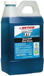 Betco FastDraw 19 Green Earth Streak-Free Glass and Surface Cleaner 2 Liter Case of 4
