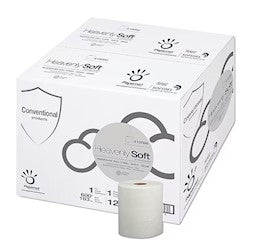 Sofidel Heavenly Soft White Hardwound Paper Towel Rolls – 7.8" x 600', Case of 12