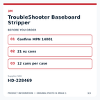 Product information graphic 3 of 3 for HD-228469: MPN and ordering checklist. Original product photo is image 1.