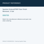 Spartan EnduraSTRIP Floor Finish Remover, 5 Gal — product reference information card