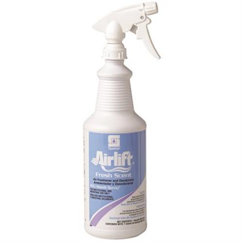 Spartan Airlift Air Freshener 1 Qt 72 Bottles Fresh Scent Odor Control 302303
