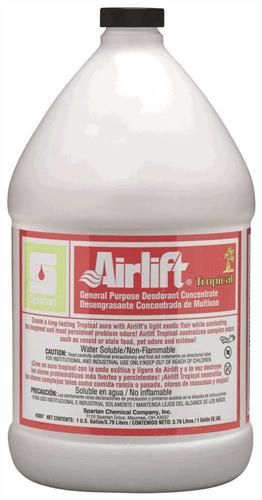 Spartan Spartan Airlift Tropical Odor Eliminator, 1 Gallon, 4/CT