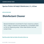 Spartan Profect 64 hdqC2 Disinfectant, 2 L, 4/Case — application information guide