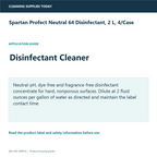 Spartan Profect Neutral 64 Disinfectant, 2 L, 4/Case — application information guide