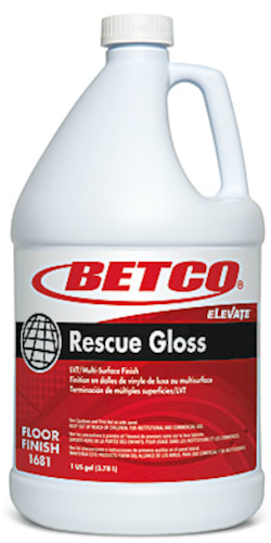 Gloss LVT Floor Finish 4 x 1 Gallon - Betco Rescue Gloss Multi-Surface Protective Coat