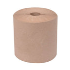 Renown natural controlled hardwound towel roll; six 800-foot rolls per case