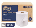 Tork Advanced White Hardwound Paper Towel Rolls – 800', Case of 6
