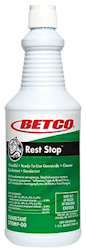 Betco Rest Stop Restroom Disinfectant, Floral, 32 oz, 12/Case — container shown; order pack stated in title