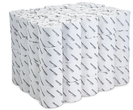 Coastwide Professional White Standard Toilet Tissue – 2-Ply, 500 Sheets/Roll, Case of 96