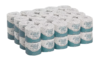 Angel Soft Professional Series White Toilet Tissue – 2-Ply, 450 Sheets/Roll, Case of 40