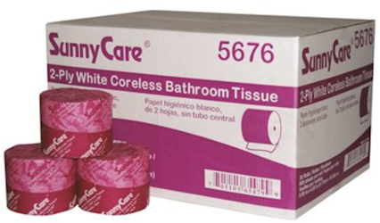 AGIO Standard Roll Toilet Tissue – 2-Ply, 500 Sheets/Roll, Case of 36