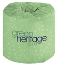 Green Heritage Standard Roll Toilet Tissue – 2-Ply, 500 Sheets/Roll, Case of 96 (Green Seal Certified)