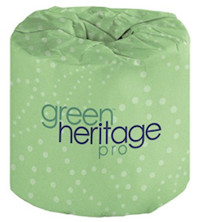 Green Heritage Standard Roll Toilet Tissue – 2-Ply, 500 Sheets/Roll, Case of 96 (Green Seal Certified)