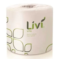 Optima White Embossed Standard Roll Toilet Tissue – 2-Ply, Case of 96