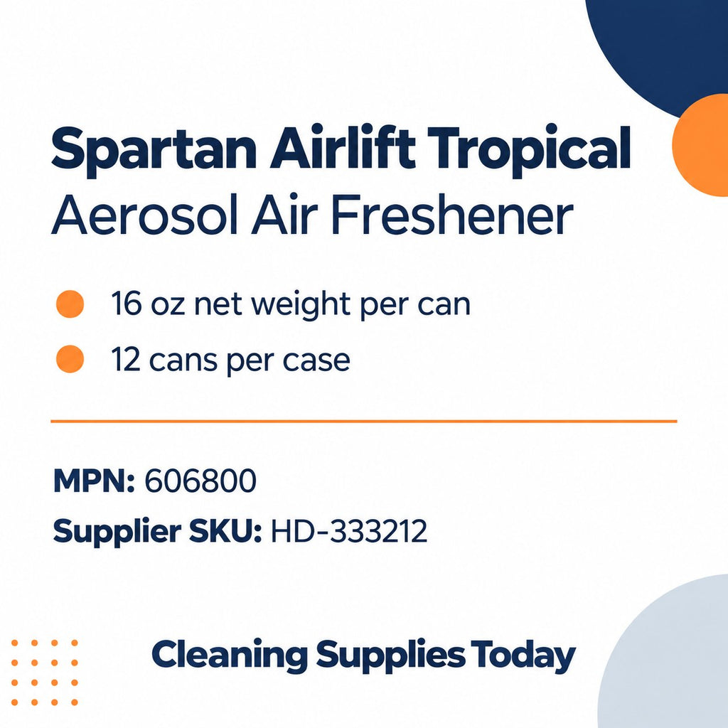 Spartan Airlift Tropical 606800 — 16 oz net weight per can, 12 cans per case; package information