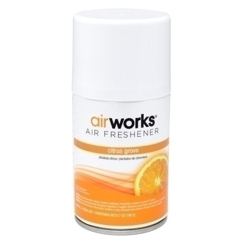 AirWorks 07931 Citrus Grove metered aerosol air freshener, 7-ounce can, twelve per case