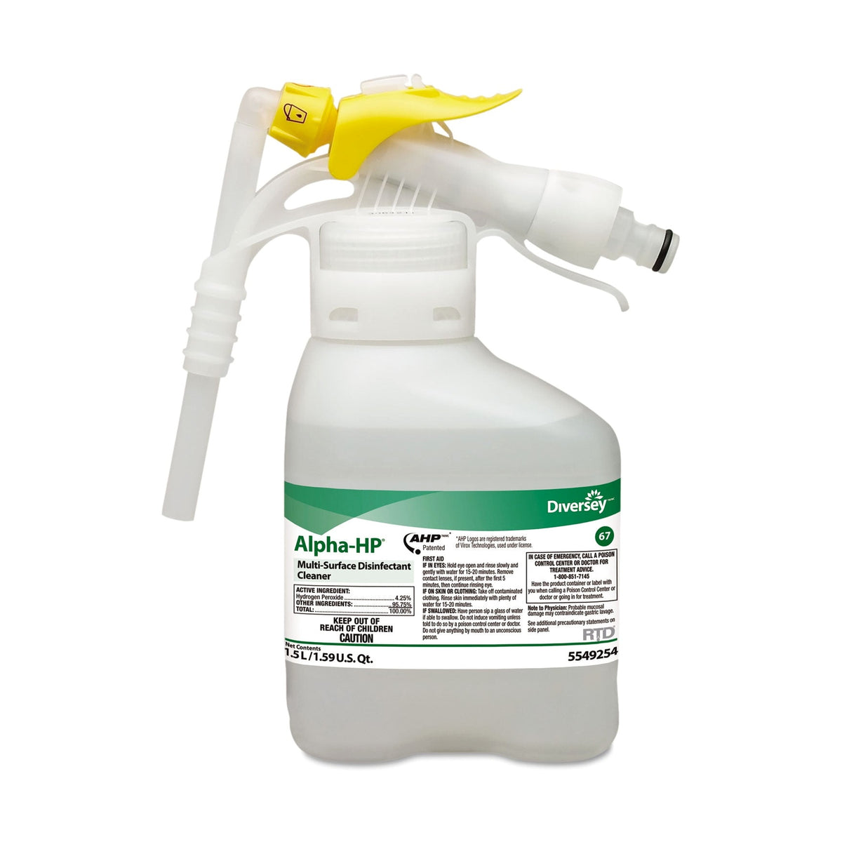 Diversey Alpha-HP disinfectant — product on white background