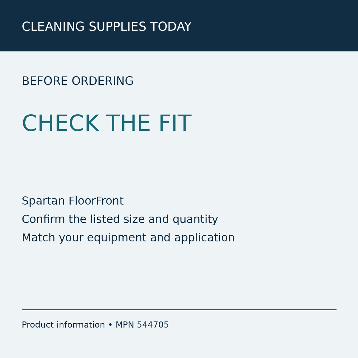 Spartan FloorFront High Gloss Floor Finish, 5 Gal – 544705 — compatibility