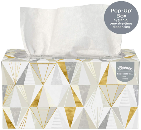 Kleenex Pop-Up Hand Towels, White, 120/Box, 18/Case – 01701