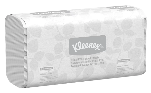 Kleenex Premiere Scottfold White Hand Towels, 120/Pack, 25/Case – 13254
