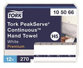 Tork PeakServe Premium Continuous Hand Towels, White, 270/Pack, 12/Case – 105066