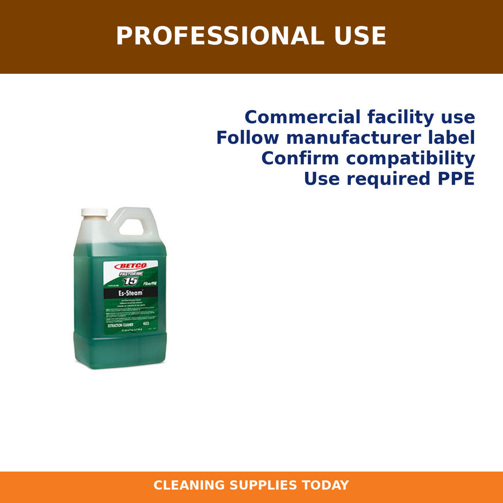 Professional-use guidance for Betco FiberPro ES-Steam Carpet Extraction Cleaner, 2 L, 4/Case – 4024700