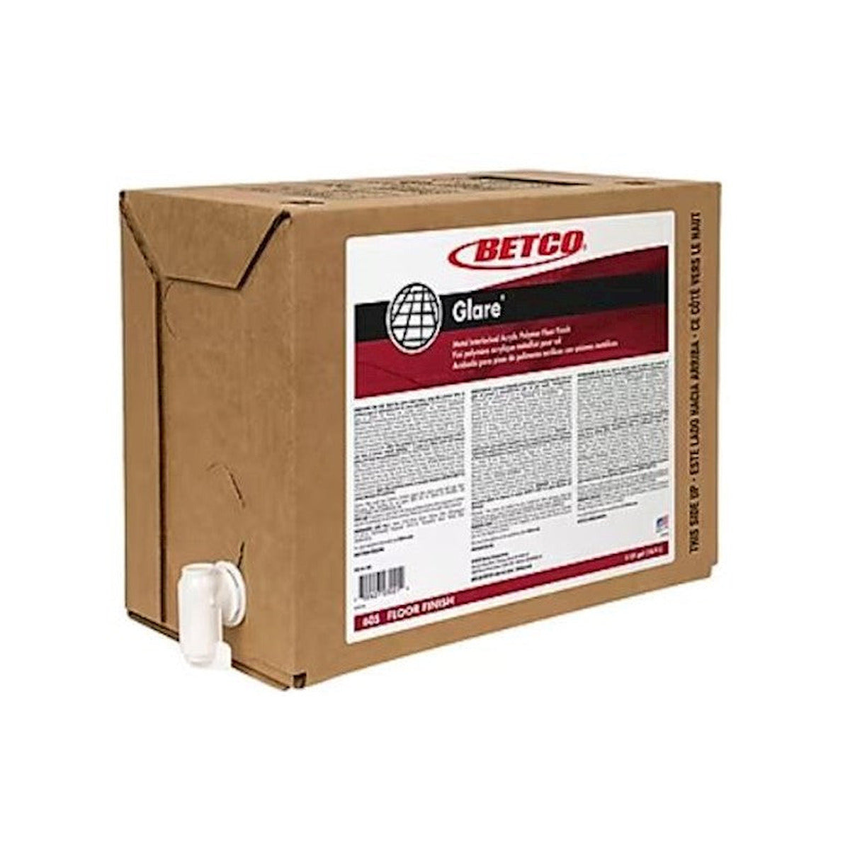 Betco Glare non-buff floor finish 5 gallon BIB, MPN 605B500
