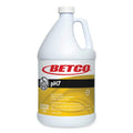Betco pH7 lemon daily floor cleaner, product 138, 1-gallon bottle; listing supplies four bottles