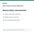 Betco Super Kemite heavy-duty cleaning uses