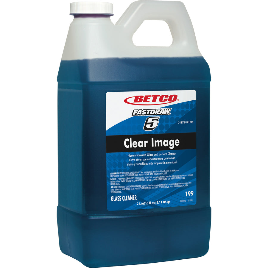 Betco Clear Image FastDraw 5 glass cleaner, 2 liter cartridge, MPN 1994700
