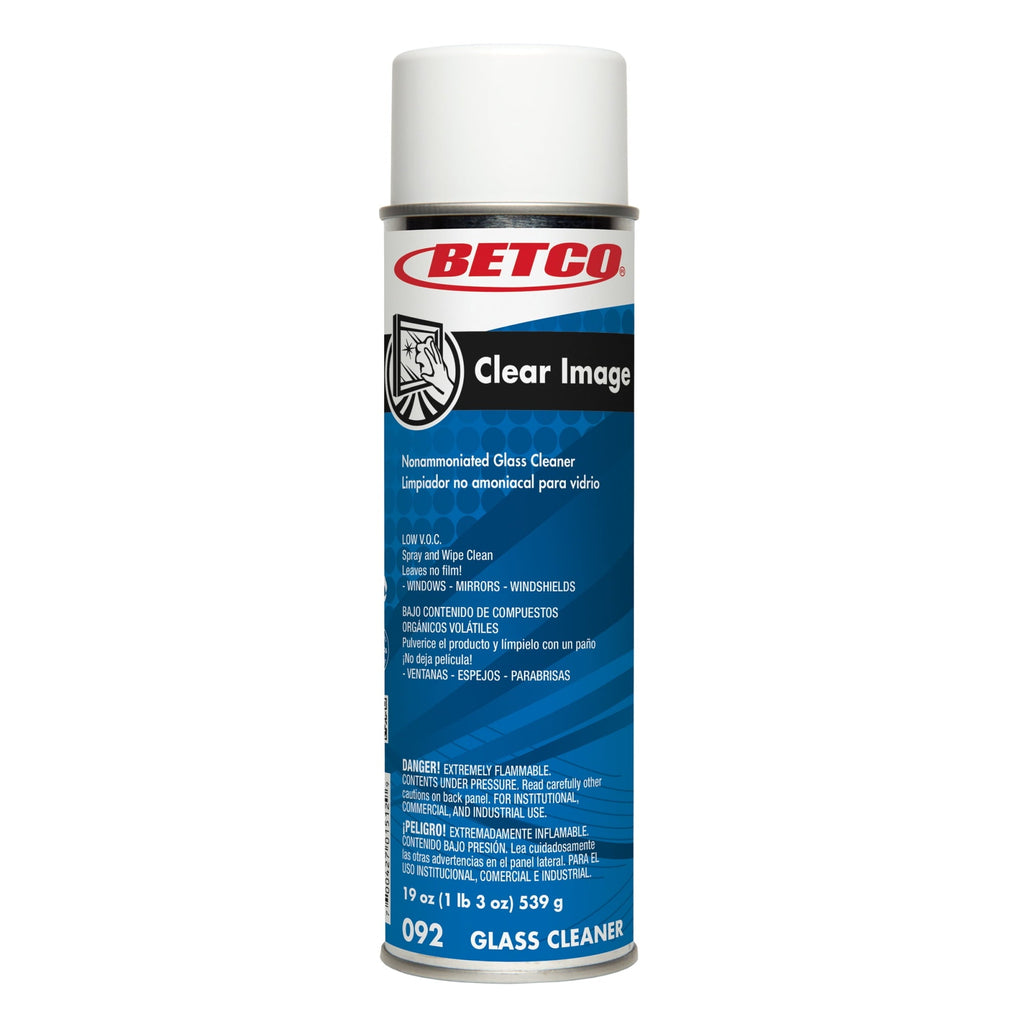 Betco Clear Image Rain Fresh aerosol glass cleaner, 19 oz can, MPN 922302