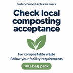 BioTuf compostable liners: use information graphic