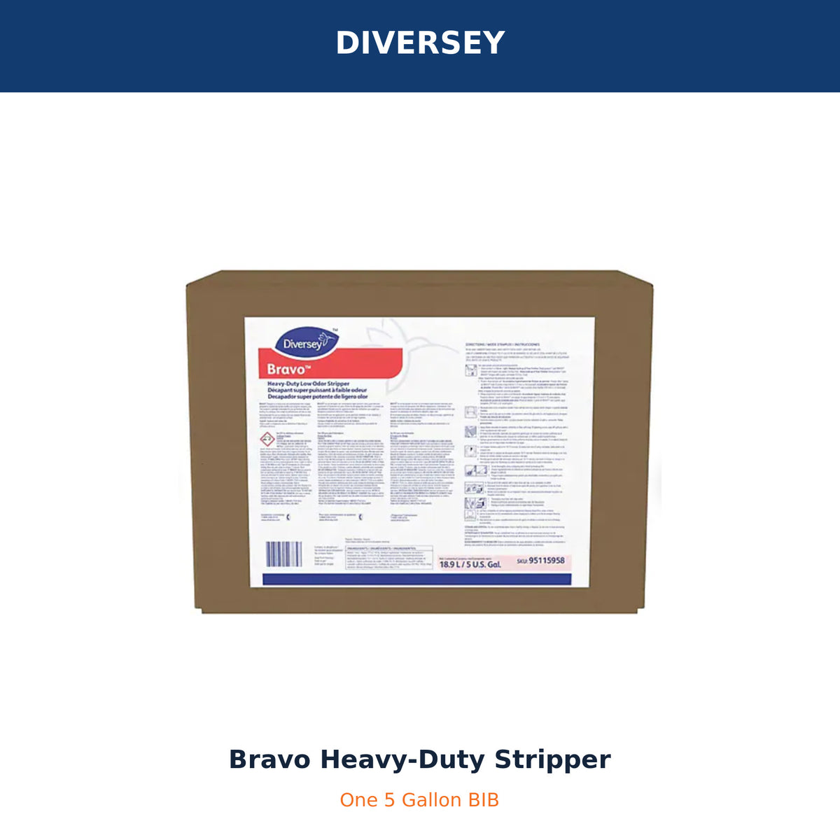 Diversey Bravo heavy-duty low-odor floor stripper – product hero