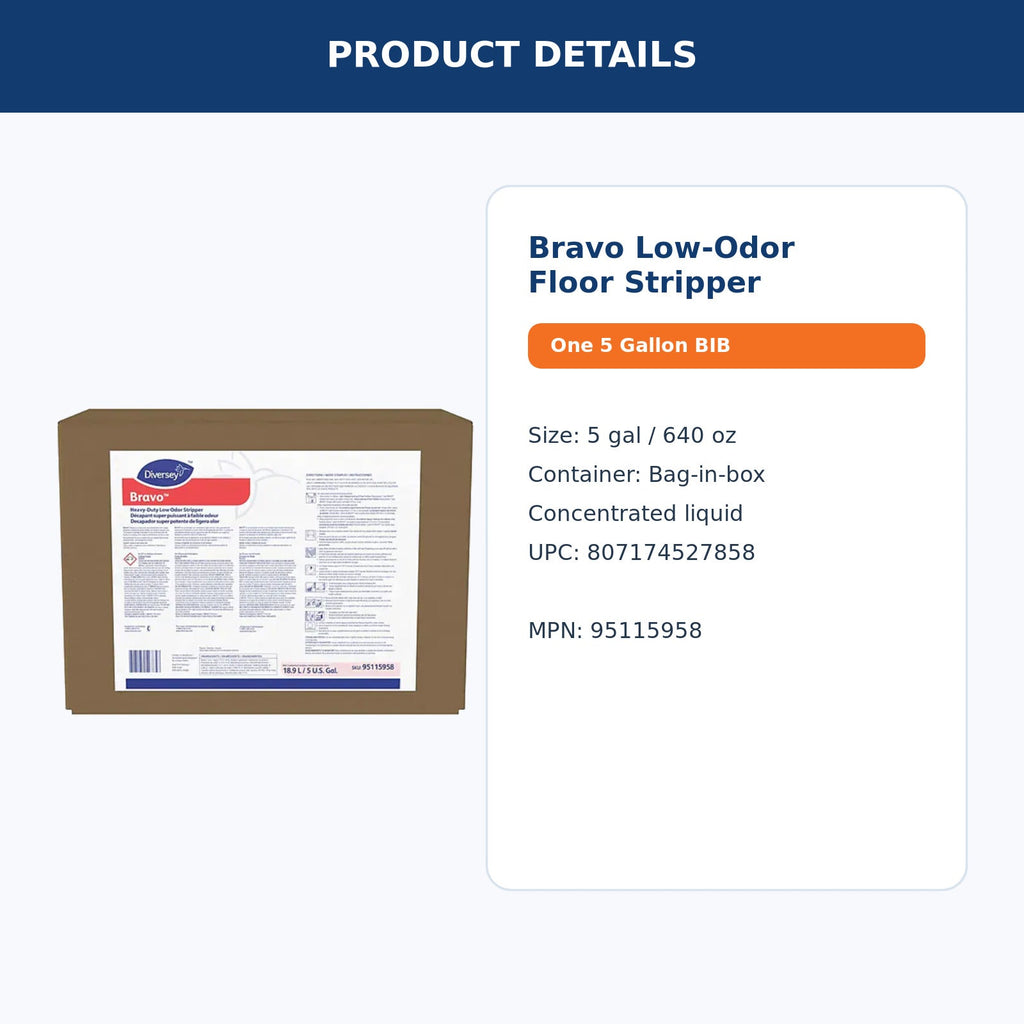 Diversey Bravo low odor floor stripper – product details