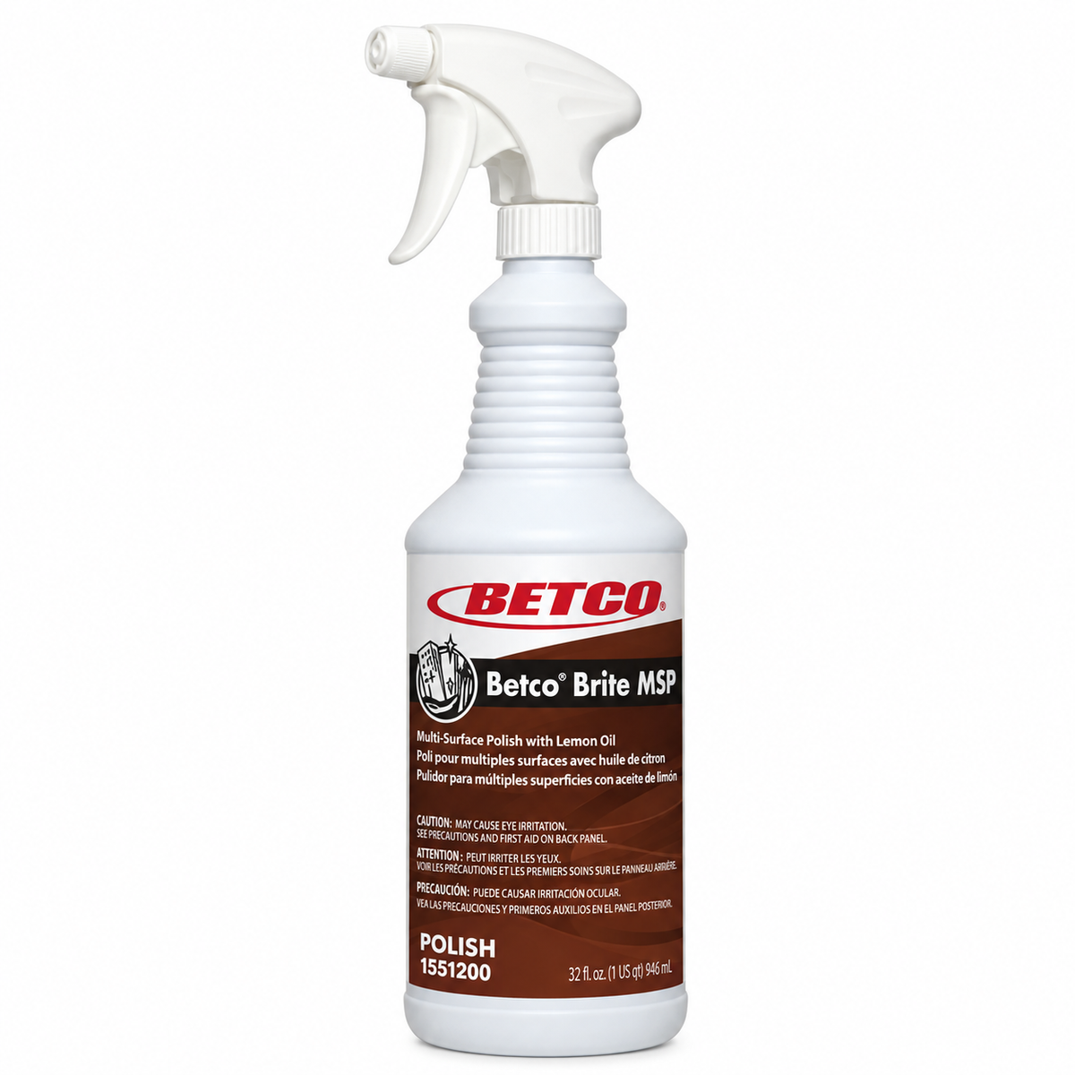 Betco Brite MSP Multi-Surface Polish Lemon 32 oz 12 Case
