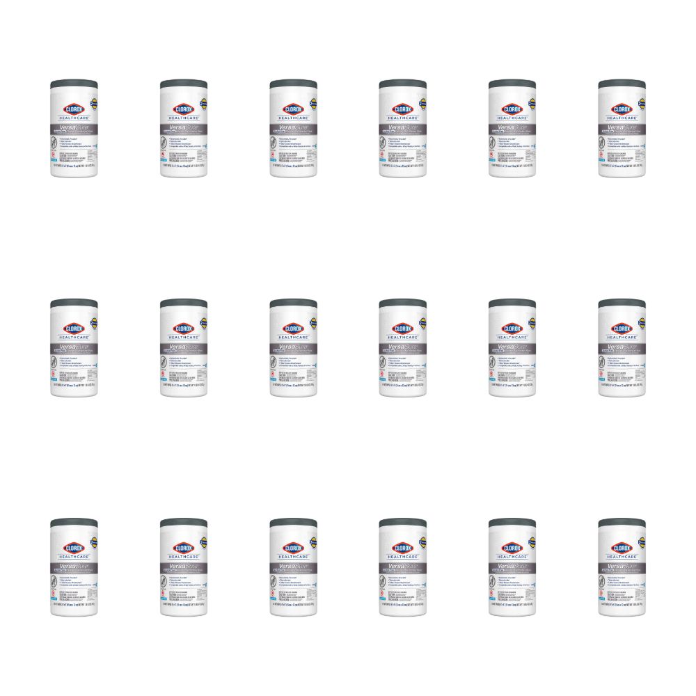 Clorox Healthcare VersaSure Wipes — 18 Canisters, 2,700 Wipes — 3-Case Bundle — complete purchase quantity shown