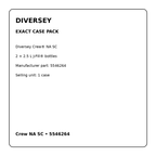 Diversey Crew NA SC 5546264 exact case pack information