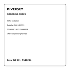 Diversey Crew NA SC 5546264 ordering information