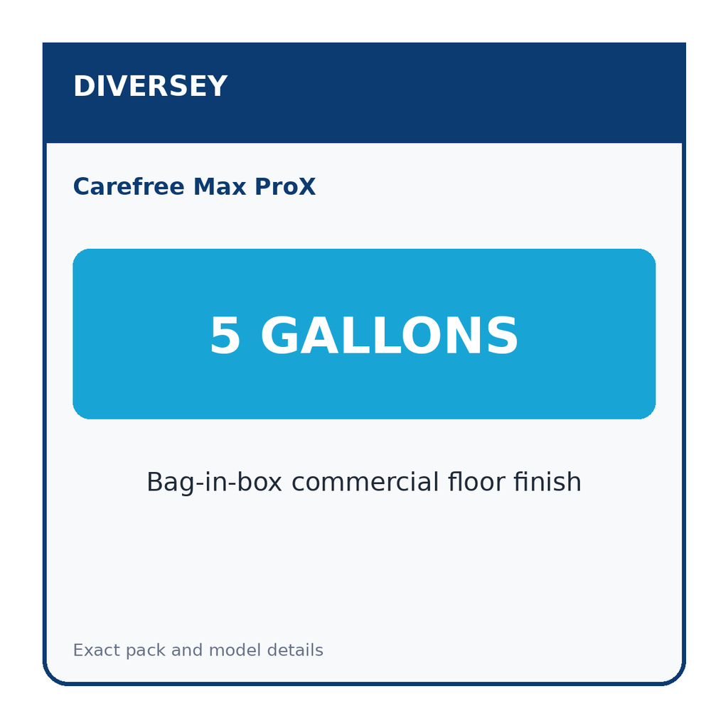 Diversey Carefree Max ProX specification 2 of 5