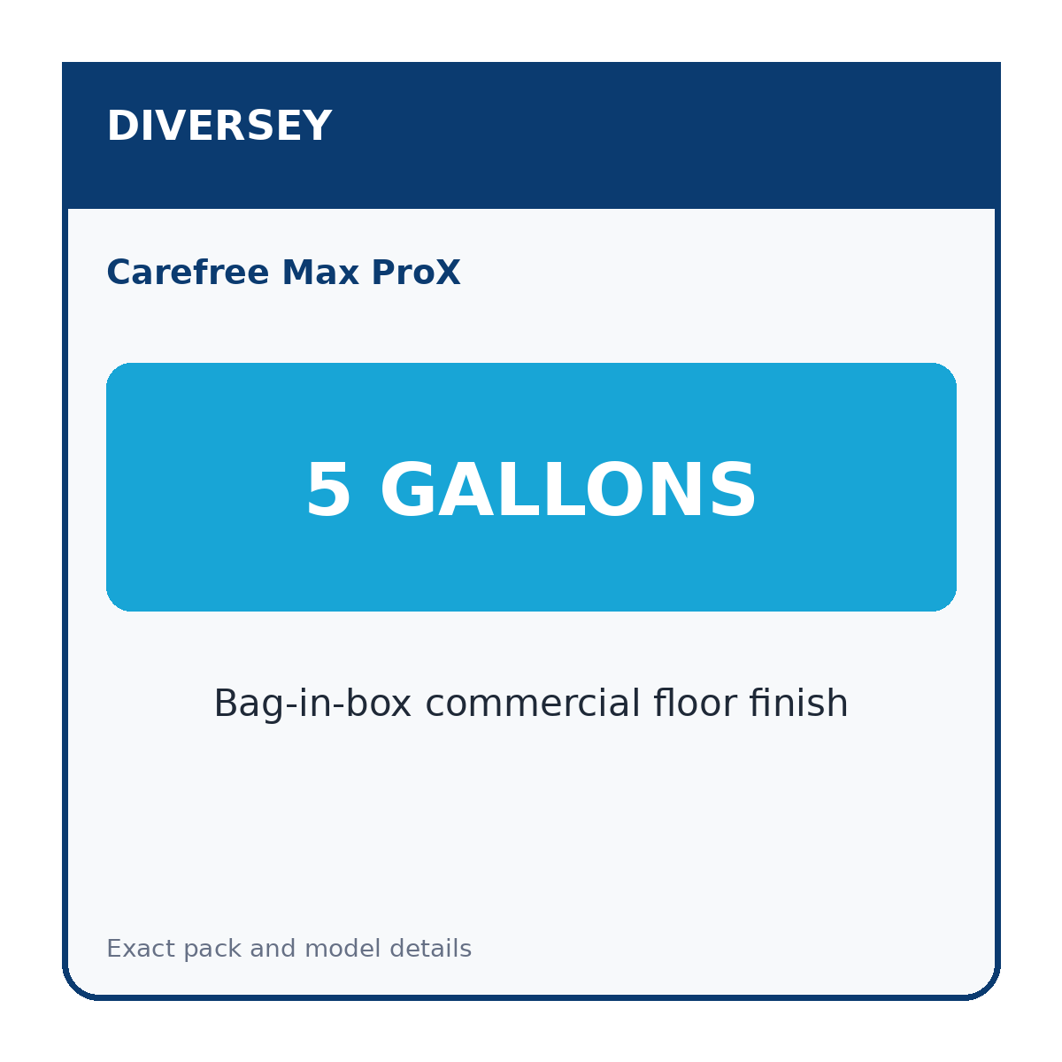 Diversey Carefree Max ProX specification 2 of 5