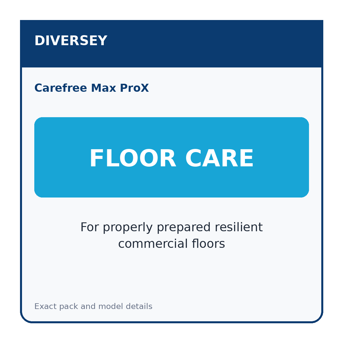 Diversey Carefree Max ProX specification 4 of 5