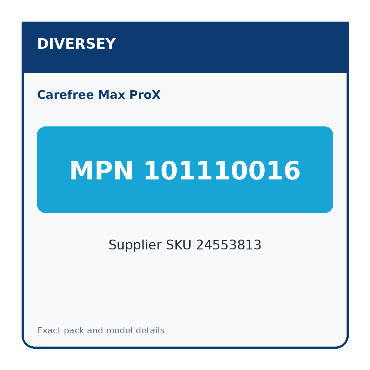 Diversey Carefree Max ProX specification 5 of 5