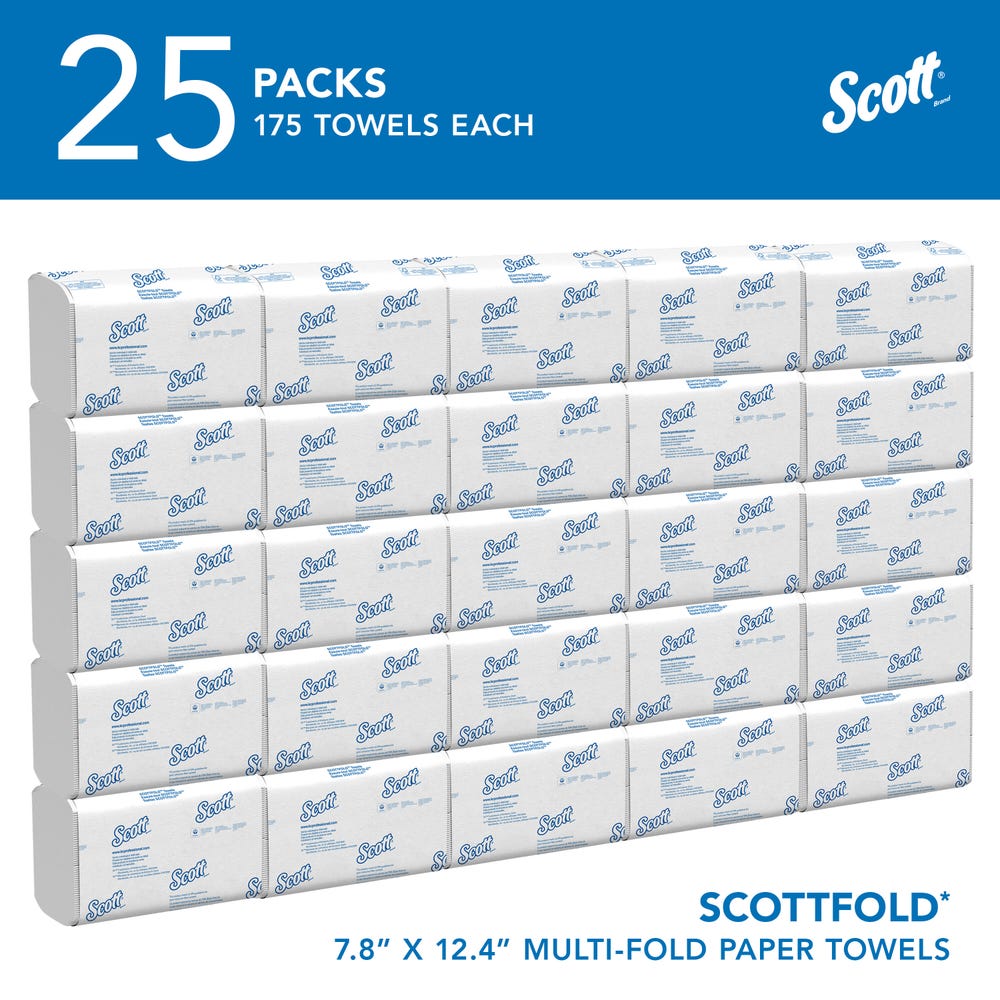 Scott Pro Scottfold White Towels, 175/Pack, 25/Case – MPN 01960 — additional product view