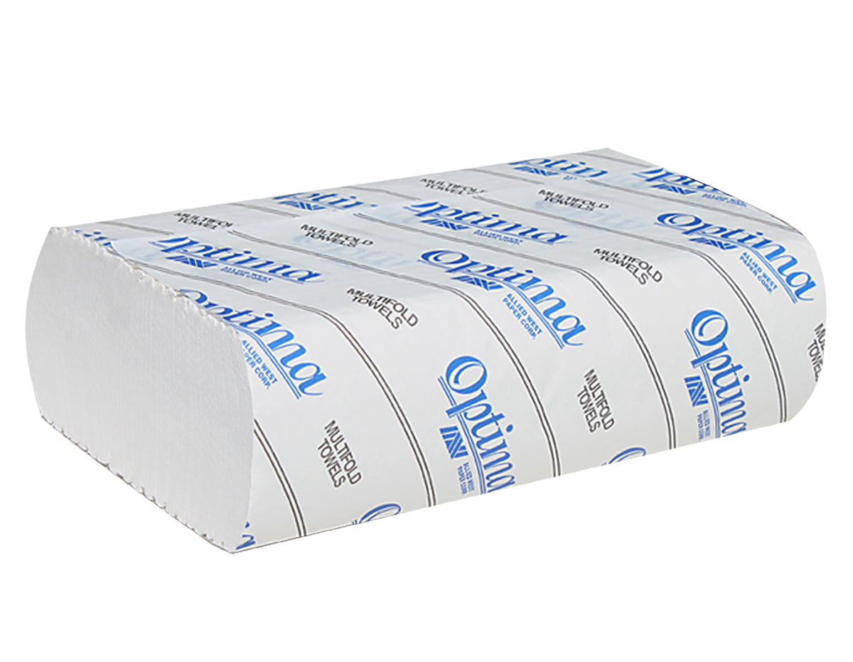 Optima White Multifold Paper Towels, 200/Pack, 12/Case – MPN 80759 — additional product view
