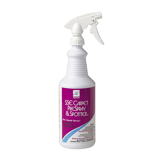 Spartan SSE Carpet Prespray & Spotter, 1-quart bottle, manufacturer 303503; listing supplies 24 bottles
