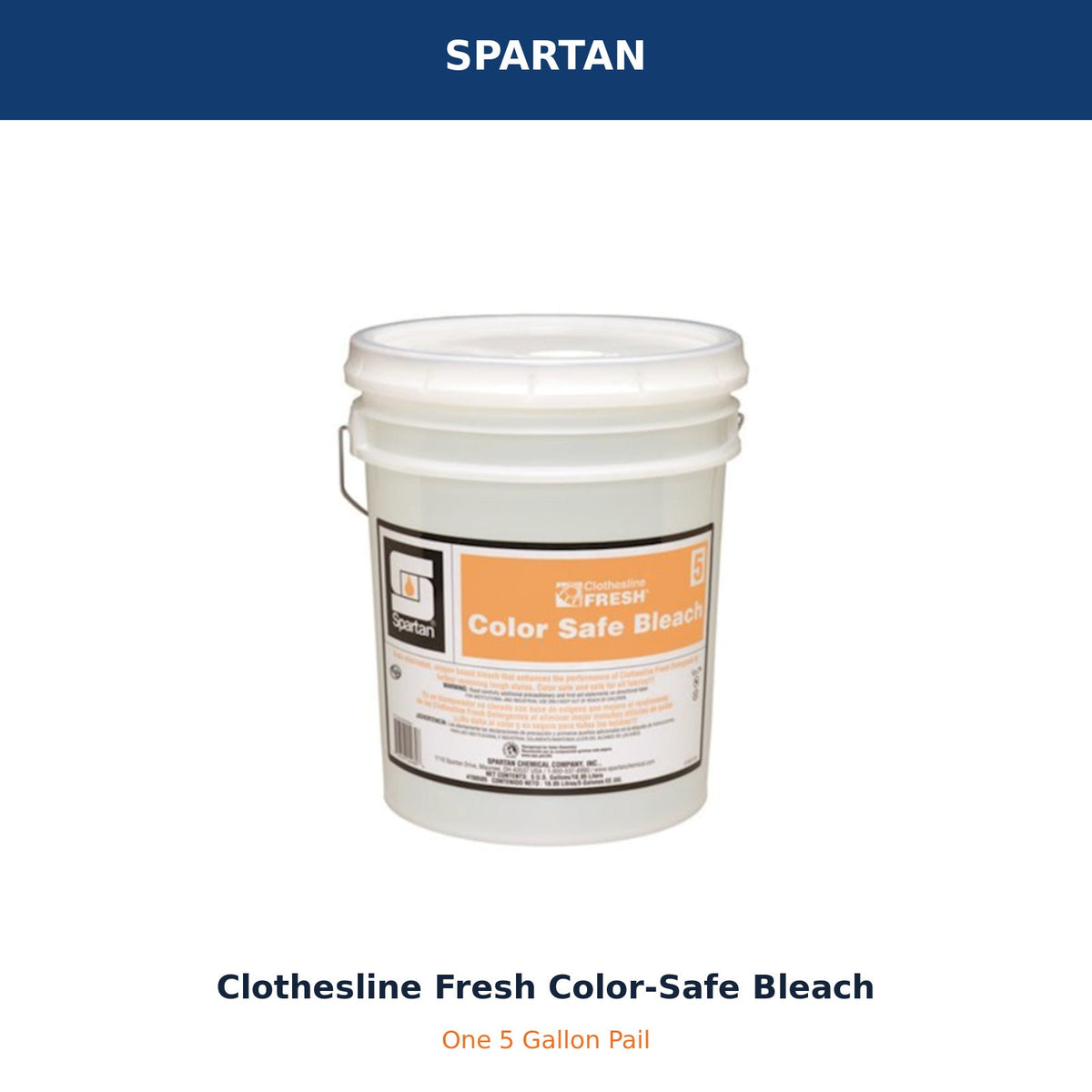 Spartan Clothesline Fresh color-safe bleach 5 gallon MPN 700505 – product image