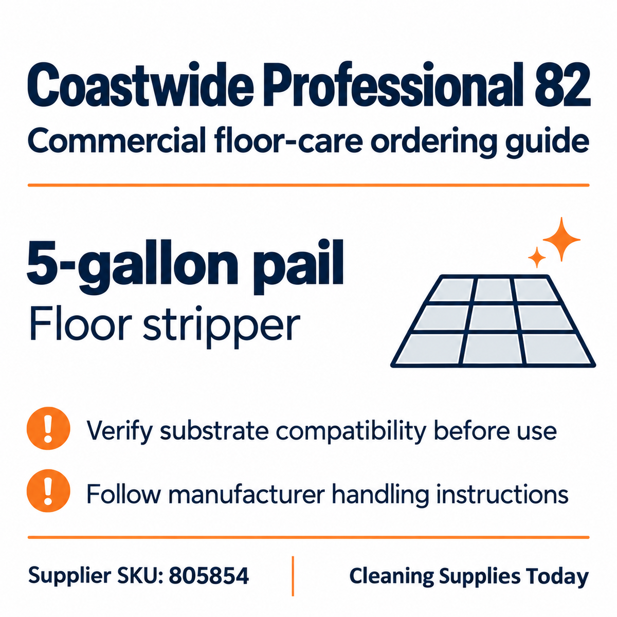 Coastwide Professional 82 floor stripper — 5-gallon pail ordering guide